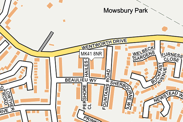 MK41 8NR map - OS OpenMap – Local (Ordnance Survey)