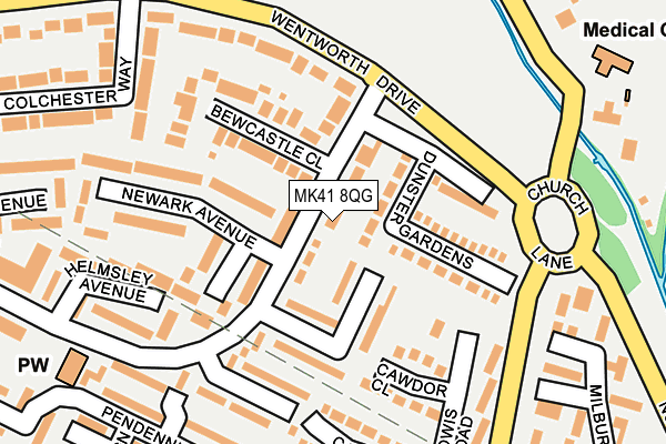 MK41 8QG map - OS OpenMap – Local (Ordnance Survey)