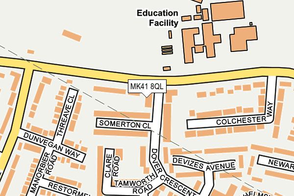 MK41 8QL map - OS OpenMap – Local (Ordnance Survey)