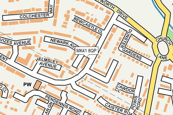 MK41 8QP map - OS OpenMap – Local (Ordnance Survey)