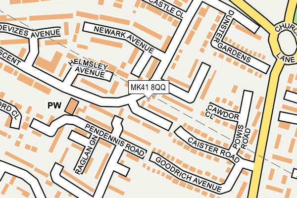 MK41 8QQ map - OS OpenMap – Local (Ordnance Survey)