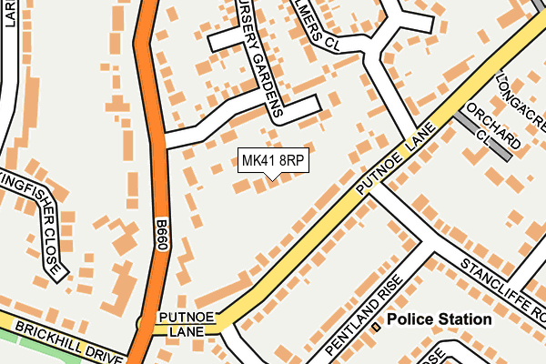 MK41 8RP map - OS OpenMap – Local (Ordnance Survey)