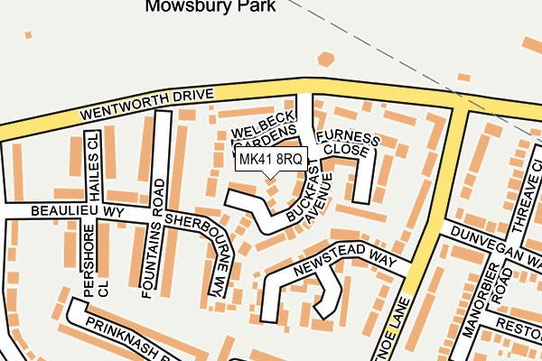 MK41 8RQ map - OS OpenMap – Local (Ordnance Survey)