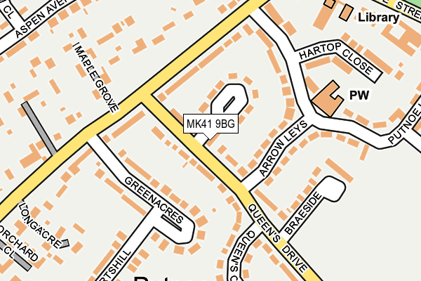 MK41 9BG map - OS OpenMap – Local (Ordnance Survey)