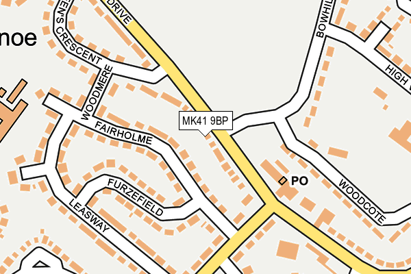 MK41 9BP map - OS OpenMap – Local (Ordnance Survey)