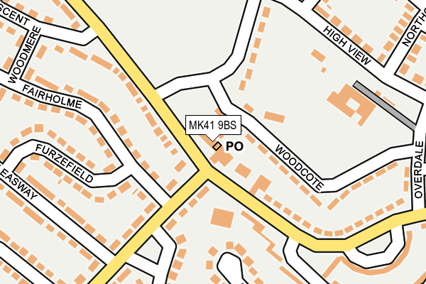 MK41 9BS map - OS OpenMap – Local (Ordnance Survey)