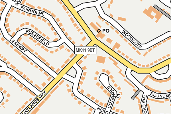 MK41 9BT map - OS OpenMap – Local (Ordnance Survey)