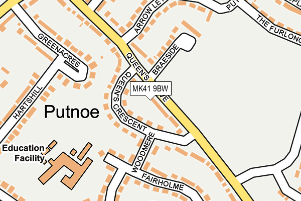 MK41 9BW map - OS OpenMap – Local (Ordnance Survey)