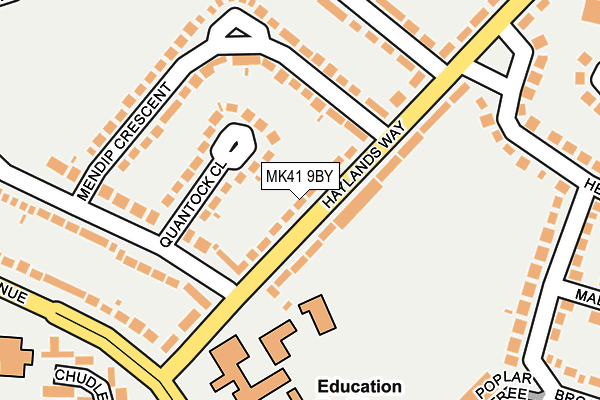 MK41 9BY map - OS OpenMap – Local (Ordnance Survey)