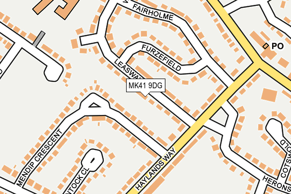 MK41 9DG map - OS OpenMap – Local (Ordnance Survey)