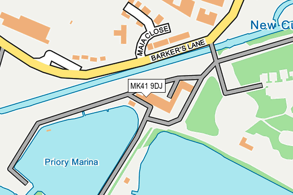 MK41 9DJ map - OS OpenMap – Local (Ordnance Survey)