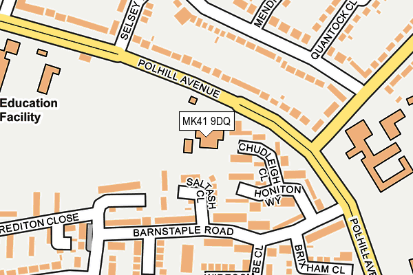 MK41 9DQ map - OS OpenMap – Local (Ordnance Survey)