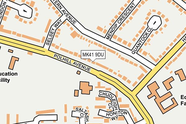 MK41 9DU map - OS OpenMap – Local (Ordnance Survey)