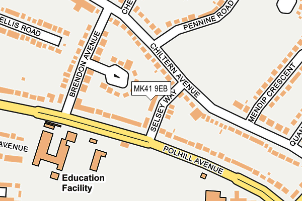 MK41 9EB map - OS OpenMap – Local (Ordnance Survey)