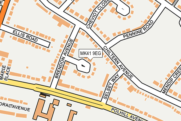 MK41 9EG map - OS OpenMap – Local (Ordnance Survey)