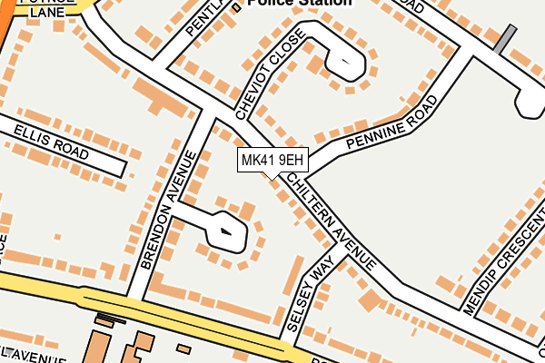 MK41 9EH map - OS OpenMap – Local (Ordnance Survey)