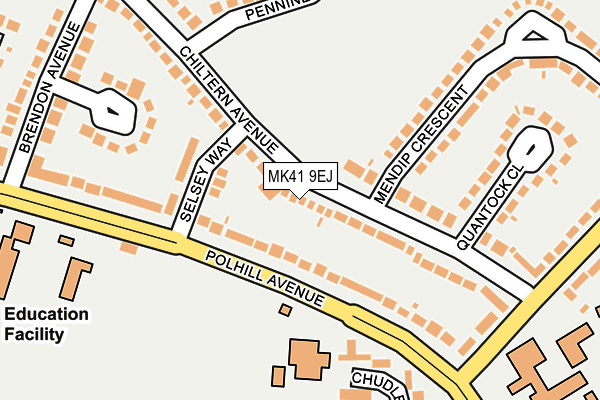 MK41 9EJ map - OS OpenMap – Local (Ordnance Survey)