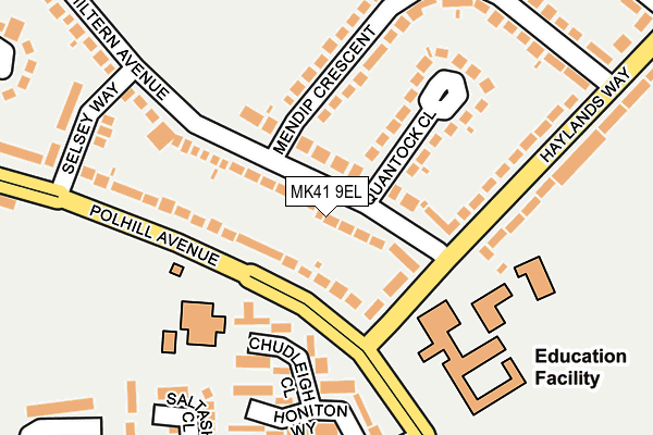 MK41 9EL map - OS OpenMap – Local (Ordnance Survey)