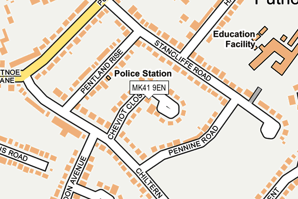 MK41 9EN map - OS OpenMap – Local (Ordnance Survey)