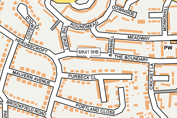 MK41 9HB map - OS OpenMap – Local (Ordnance Survey)