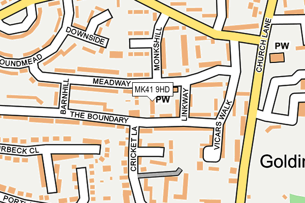 MK41 9HD map - OS OpenMap – Local (Ordnance Survey)
