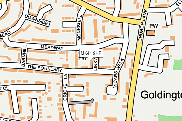 MK41 9HF map - OS OpenMap – Local (Ordnance Survey)