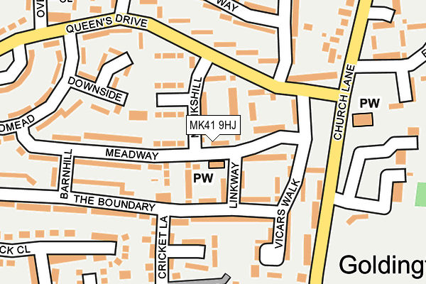 MK41 9HJ map - OS OpenMap – Local (Ordnance Survey)