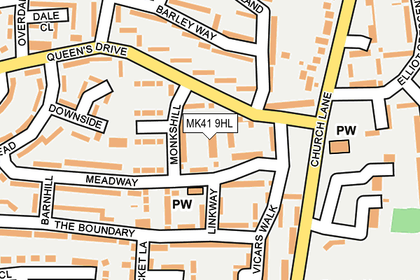 MK41 9HL map - OS OpenMap – Local (Ordnance Survey)