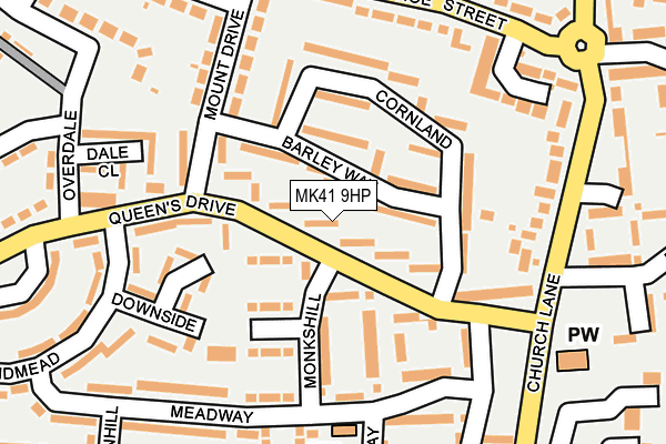 MK41 9HP map - OS OpenMap – Local (Ordnance Survey)