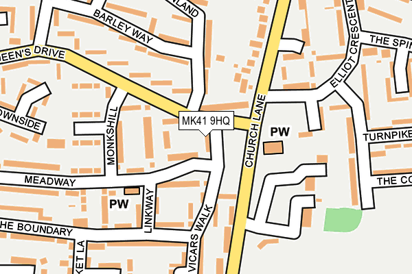 MK41 9HQ map - OS OpenMap – Local (Ordnance Survey)