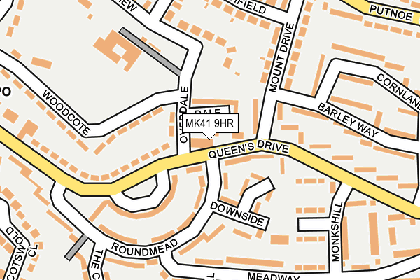 MK41 9HR map - OS OpenMap – Local (Ordnance Survey)