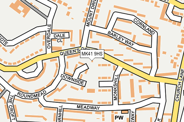 MK41 9HS map - OS OpenMap – Local (Ordnance Survey)