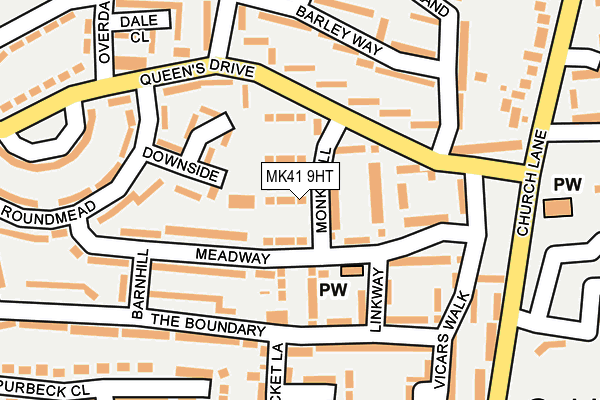 MK41 9HT map - OS OpenMap – Local (Ordnance Survey)