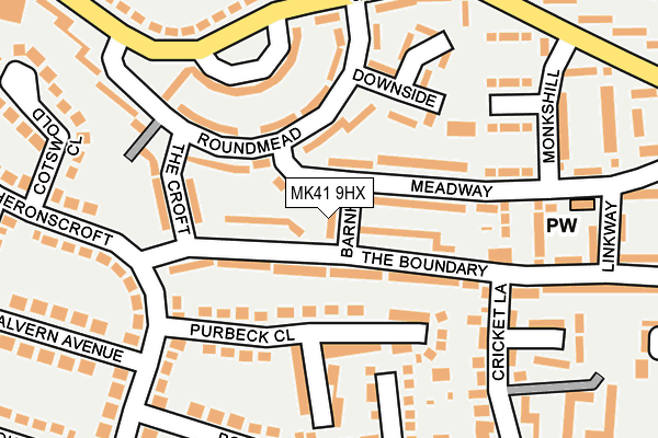 MK41 9HX map - OS OpenMap – Local (Ordnance Survey)