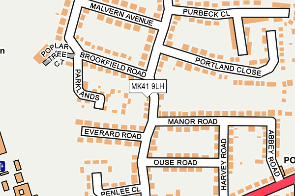 MK41 9LH map - OS OpenMap – Local (Ordnance Survey)