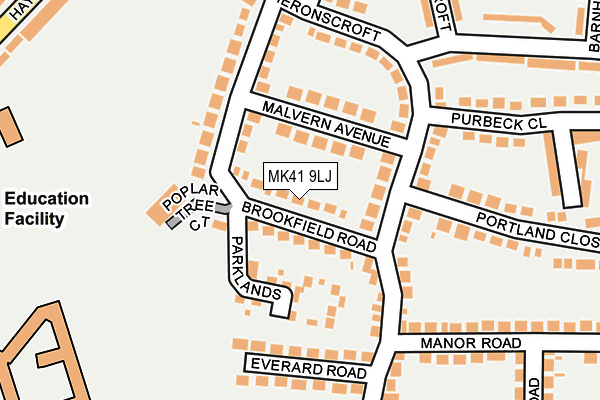 MK41 9LJ map - OS OpenMap – Local (Ordnance Survey)