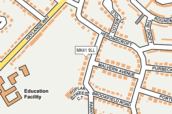 MK41 9LL map - OS OpenMap – Local (Ordnance Survey)