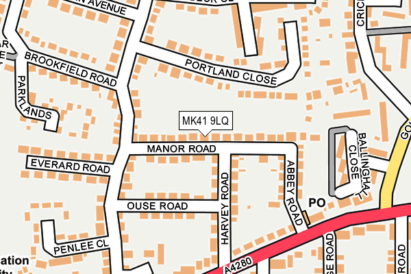 MK41 9LQ map - OS OpenMap – Local (Ordnance Survey)