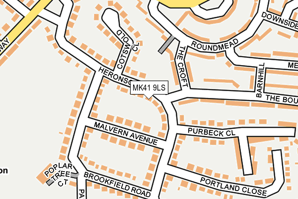MK41 9LS map - OS OpenMap – Local (Ordnance Survey)