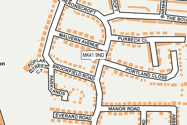 MK41 9ND map - OS OpenMap – Local (Ordnance Survey)