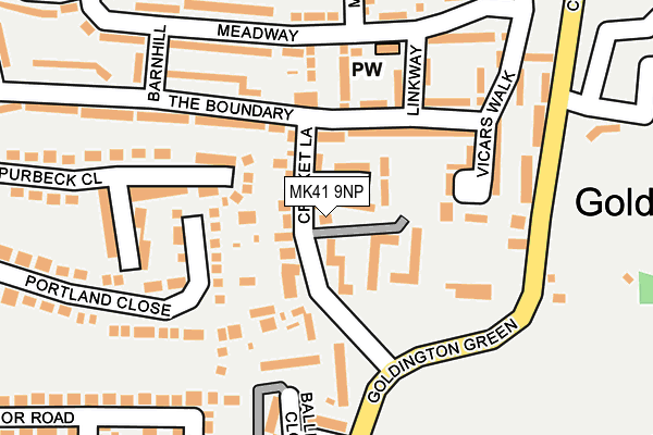 MK41 9NP map - OS OpenMap – Local (Ordnance Survey)