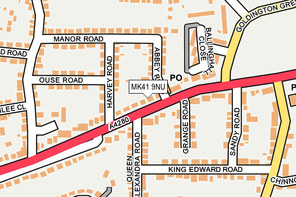 MK41 9NU map - OS OpenMap – Local (Ordnance Survey)