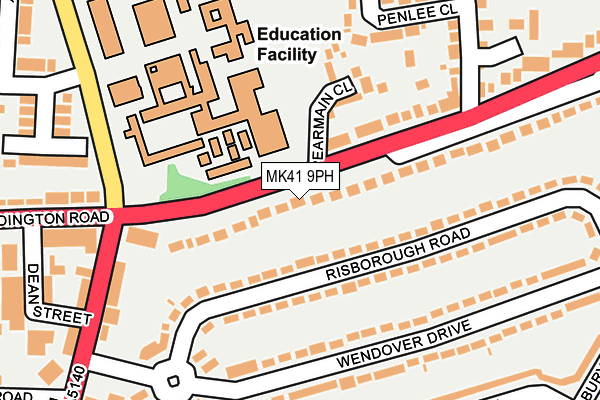 MK41 9PH map - OS OpenMap – Local (Ordnance Survey)