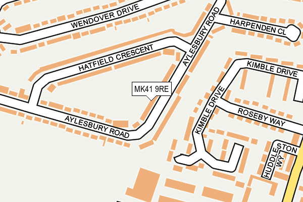 MK41 9RE map - OS OpenMap – Local (Ordnance Survey)