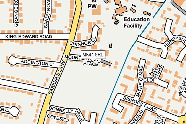 MK41 9RL map - OS OpenMap – Local (Ordnance Survey)