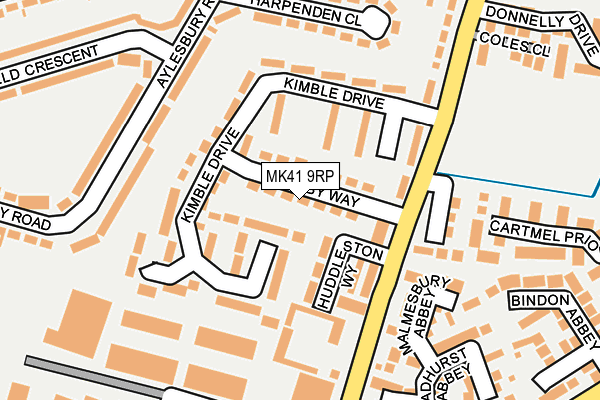 MK41 9RP map - OS OpenMap – Local (Ordnance Survey)