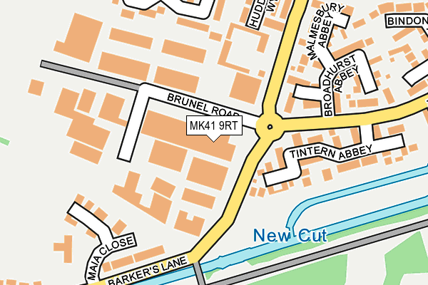 MK41 9RT map - OS OpenMap – Local (Ordnance Survey)