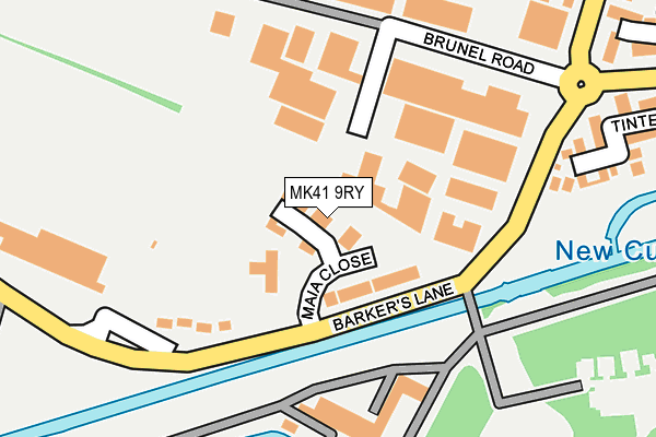 MK41 9RY map - OS OpenMap – Local (Ordnance Survey)