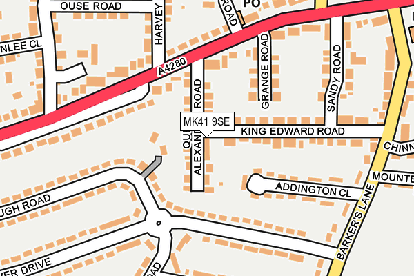 MK41 9SE map - OS OpenMap – Local (Ordnance Survey)