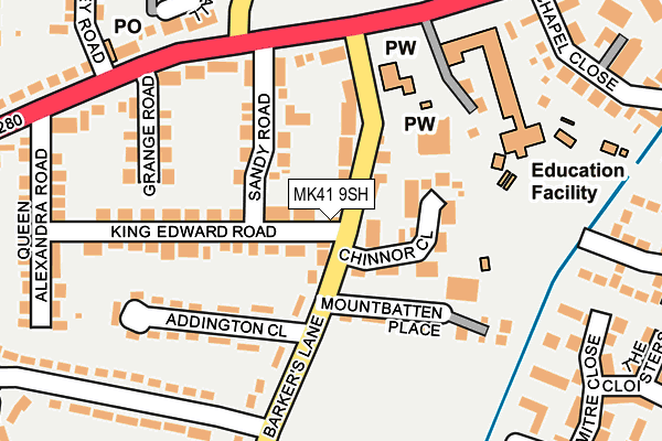 MK41 9SH map - OS OpenMap – Local (Ordnance Survey)